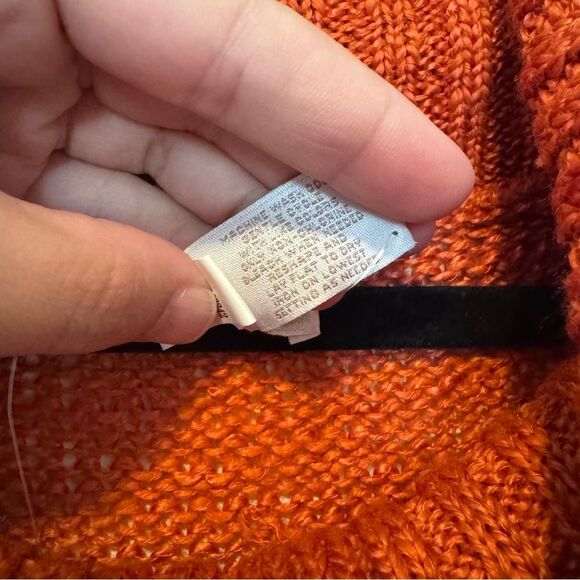 Chico’s Women’s Cassia Orange Cowl-Neck Sleeveless Tunic Sweater Size XL NWT - Picture 8 of 8